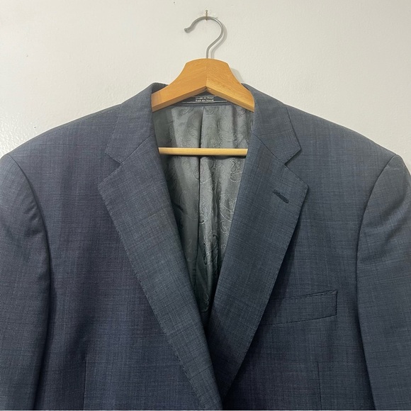 Arnold Brant Sport Coat Men’s 44R Loro Piana Wool Mohair Blend Blue Blazer Italy - Picture 2 of 14